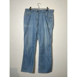 Vintage 80s Mens LEVIS Light Blue Jeans 38x30 Brown Tab Original Riveted ✅ (273)